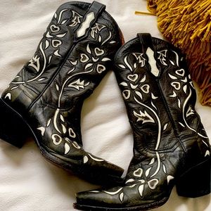 Dan Post Perfect black&white cowboy boots!